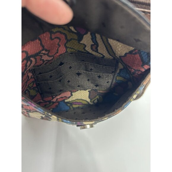 Fossil Key-Per crossbody Purse Handbag Floral Small Boho Hippie Artsy Retro - Picture 7 of 10